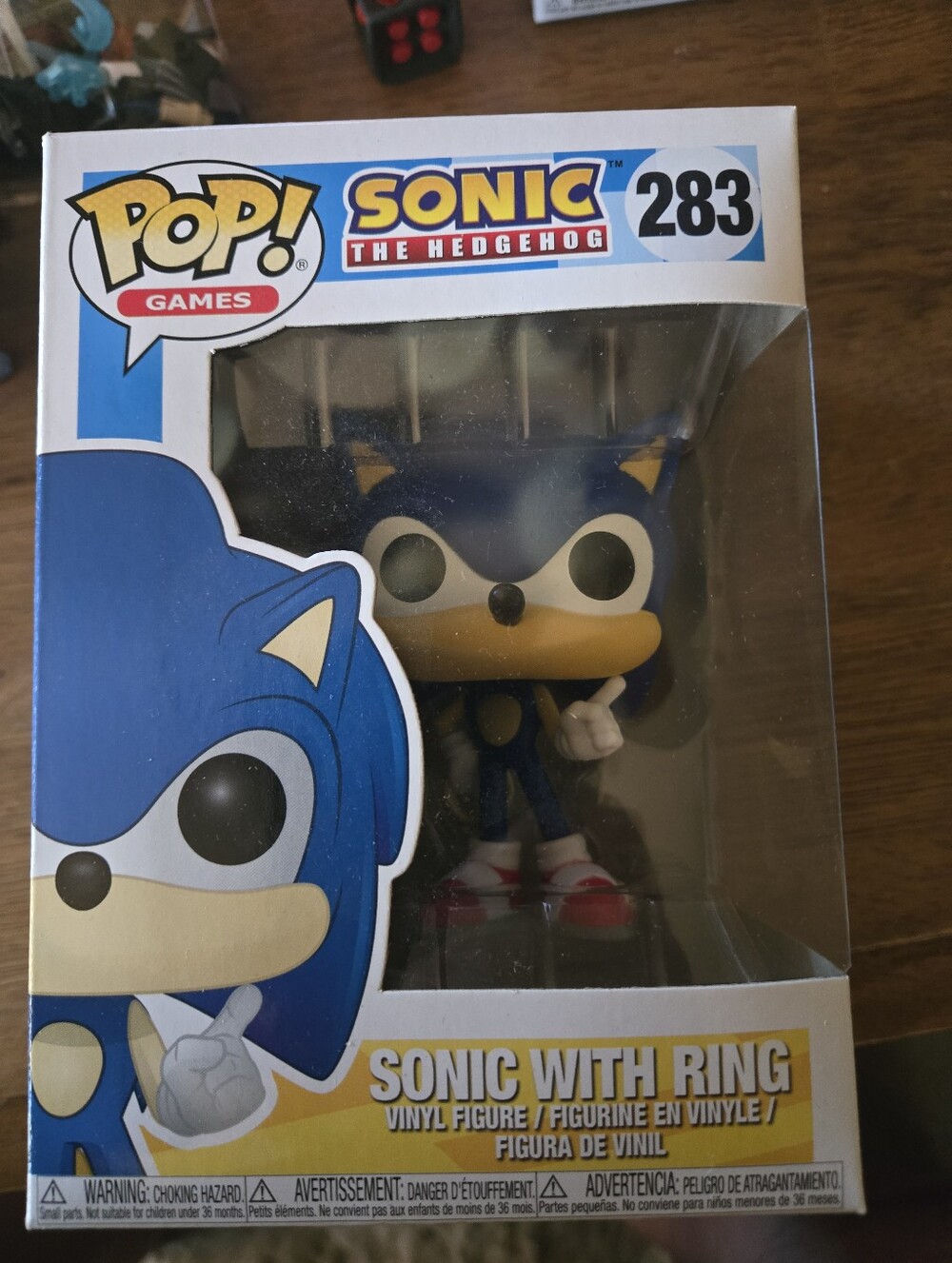 Sonic the Hedgehog with Golden Ring Funko Pop #283
